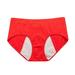 BIZIZA Cotton Briefs Underwear for Women Stretch Clearance Women s Period High Waisted Pregnancy Plus Size Briefs Panties for Women Red XL