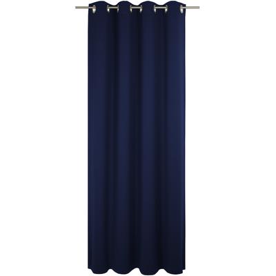 Vorhang WIRTH "Newbury", blau (nachtblau), B:130cm H:385cm, Baumwolle, Polyester, Gardinen, nach Maß Image