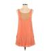 THML Casual Dress - A-Line Scoop Neck Sleeveless: Orange Print Dresses - Women's Size Medium