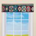 Southwest Aztec Printed Window Valance - 9.000 x 7.000 x 1.000