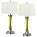 Lima 29 in. Brushed Steel/Lime Green Desk Lamp