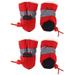 1 Set Pet Anti- Skid Shoe Rain Boots Dog Foot Cover Thick Plush Dog Boots Paw Protector Sole Footwear (Red Size 1 Pet Dog Utensils