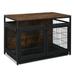 PEACNNG 37.4 Furniture Dog Cage Super Sturdy Dog Cage Dog Crate for Small/Medium Dogs Three door and Three lock Anti-chew Features Pet Crate furniture Rustic Brown