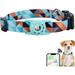 AirTag Dog Collar Polyester Pet Cat Puppy Collar with Silicone AirTag Holder for Small Medium Large and Extra Large Dogs Blue Ethnic L: 14.9-24.8 inch Neck
