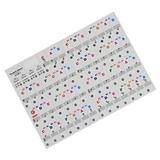 GoolRC Colored Piano Keyboard Stickers for 37/ 49/ 61/ 88 Keyboards Removable Transparent for Beginners Piano Practice Learning