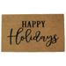 Natural Coir "Happy Holidays" Christmas Doormat 18" x 30"