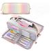 Kawaii Pencil Case Large Space 3 Compartment Pen Pouch Double Side Opened Student Stationery Desk Organizer School Supplies(Multicolor)