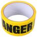 Safety tape 1 Roll DANGER Safety Tape Safe Self Adhesive Sticker Warning Tape Masking Tape for Walls Floors Pipes (Yellow)