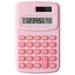 SDJMa Basic Standard Calculator 8 Digit Desktop Calculator with Large LCD Display for Office School Home & Business Use Modern Design - Pink