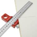 Combination Square Aluminium Alloy 45/90 Degree Square Angle Ruler Adjustable High Precision Portable Woodworking Ruler for Carpenter Architect Engineer