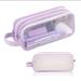Large Mesh Pencil Case 2 Compartment Pen Bag Clear Handheld Multifunction Pencil Pouch for Boys Girls Students School Office Desk Supplies Organizer