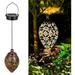 Hanging Solar Lights Solar Lantern LED Garden Lights Metal Lamp Waterproof for Outdoor Hanging Decor