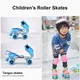Die Neue Einstellbare Kinder Rollschuhe Skating Blinkende Schiebe Inline Sneaker 4 Räder 2 Reihe