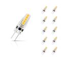 Crompton G4 Capsule LED Light Bulb 2W (10W Eqv) Cool White 10-Pack AC/DC Clear