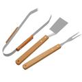 Wiueurtly Stainless Heavy Duty Food Kitchen Stainless Steel Three Piece Set With Handle Grill Fork Grill Spatula Grill Clip Outdoor Barbecue Supplies Grill Grill Tools