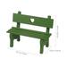 Decorative Mini Wooden Garden Bench Porch Chair Miniature Landscape Ornament for Photo Booth Props Home Decoration (Green)