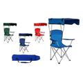 Amazingforless Green Portable Folding Camping Chair with Canopy Outdoor Camp Tailgate Chair (Blue Green Navy Red)