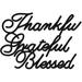 1pc Thankful Grateful Blessed Wall Decor Thankful Wood Sign Words Thanksgiving Gift Black Wall Art Cutout