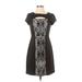 SD Collection Casual Dress - Shift: Black Damask Dresses - Women's Size 2 Petite