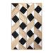 Indian Handmade Geometric Beige & Black Jute Dhurrie Living Room Rug Stair & Balcony Runner Area Mat Dining Room Carpet 4x20 Feet