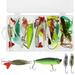 84/109/164Pcs Fishing Lure Set for Beginners Soft and Hard Lure Baits Set Mixed Colorful Metal Fishing Lures Life-Like 3D Fishing Lures with Storage Box for Lake River Pond