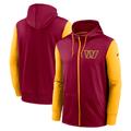 Men's Nike Burgundy Washington Commanders Performance Full-Zip Hoodie