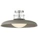 Savoy House Gavin 20" Gray & Polished Nickel Accents 1-Light Ceili