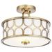 Savoy House Meridian 13" Wide Natural Brass 2-Light Ceiling Light