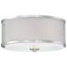 Savoy House Meridian 14.75" Wide Brushed Nickel 3-Light Ceiling Light