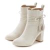 Stiefelette LASCANA, Damen, Gr. 40, beige, Obermaterial: 100% Textilmaterial. Futter: 100% Textilmaterial. Decksohle: 100% Lederimitat. Laufsohle: 100% Synthetik, unifarben, modisch, Schuhe, mit Blockabsatz, High-Heel-Stiefelette, Ankle Boots, Stiefel