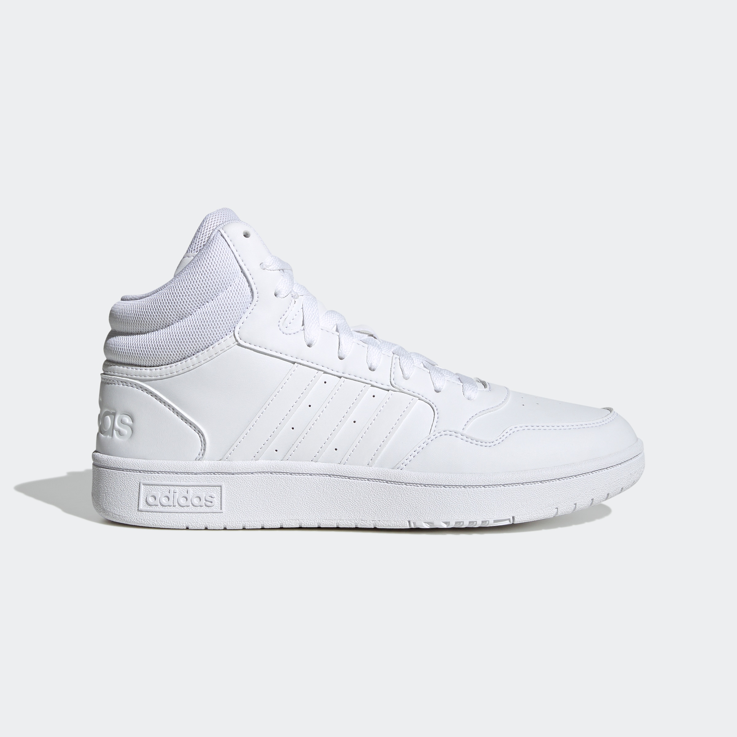 Sneaker ADIDAS SPORTSWEAR "HOOPS 3.0 MID LIFESTYLE BASKETBALL CLASSIC VINTAGE", Herren, Gr. 44, weiß (cloud weiß, cloud weiß, cloud weiß), Synthetik, Textil, Schuhe Sneaker