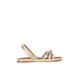 POPA Menorquina Flat Ensonga Laminat Gold, Sandalen für Damen, 39 EU, Gold, 39 EU