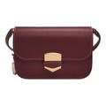 Fossil Damentasche Lennox, glattes Rindsleder Leder Small Flap Crossbody, rot, L: 17,8 cm, B: 4,4 cm, H: 12,7 cm, ZB1926243