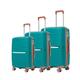 ROOEE Hard Shell Suitcase Lightweight Carry on Luggage Flight Approved Travelling Trolley on Wheels Travel Set with TSA Lock & 4 Spinner Wheels PP MLP-02 (Teal Green, 3 Piece Set 20" + 24" + 28")
