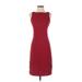 Express Casual Dress - Bodycon: Red Solid Dresses - Women's Size 3