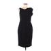 Ava & Aiden Casual Dress - Sheath: Black Solid Dresses - Women's Size 6