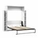 Wade Logan® Arlex Full Murphy Bed w/ Shelves (81W) Wood in Black/Brown/White | 86 H x 87 W x 93 D in | Wayfair 12642126D7A84C27880819B9A620BA7F