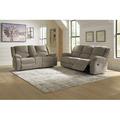 Signature Design by Ashley Draycoll 2 Piece Reclining Living Room Set Polyester/Chenille in Gray | 40 H x 87 W x 40 D in | Wayfair Living Room Sets