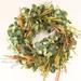 The Holiday Aisle® Nisswa 26" Every Day Eucalyptus Berry Front Door Wreath Silk in Green/Orange/Yellow | 26 H x 26 W x 6 D in | Wayfair