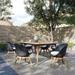 Oxford Garden Tulle 6 - Person Rectangular 78" Long Teak Outdoor Dining Set w/ Cushions Wood/Teak in Brown | 78 W x 45 D in | Wayfair 6176