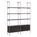 StyleCraft Home Dann Foley Storage Bookcase, Steel in Brown | 80 H x 60 W x 15 D in | Wayfair DFF26546DS