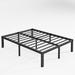 Alwyn Home Edmonson Bed Frame w/ Storage 14 Inch High Heavy Duty Metal Platform bed Metal in Black | 14 H x 76 W x 80 D in | Wayfair