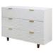 Mercer41 Margarejo 6 Drawer 47.2" W Dresser Wood in Brown/White | 35.8 H x 47.2 W x 16 D in | Wayfair 566AB3C54A2144389F9D54068AB6262F