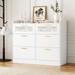 Willa Arlo™ Interiors Tennie 6 Drawer 39.4" W Double Dresser Wood in White | 34.6 H x 39.4 W x 15.7 D in | Wayfair 69E3962885FD4FE4A2D727FFD20668B3