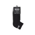 BOSS Men's 2 Pack As Sport 1/4 Socks - Size 39/42 Black