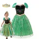 Disney-Frozen Anna Princess Cosplay fur s Up pour filles costume de fête d'Halloween robe