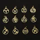 12pcs/set Zodiac Sign Stainless Steel Horoscope DIY Jewelry Charms Connector Wholesale Earring