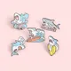 Cartoon Shark Cute Banner Custom Enamel Lapel Pins animals Brooches Badges Fashion Pins Gifts for