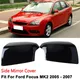 Rhyming Rearview Mirror Cover Wing Side Mirror Caps Glossy Black Fit For Ford Focus MK2 2005 - 2007