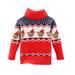 Baby Sweatshirt Xmas Toddler Child Baby Girls Cute Cartoon Turtleneck Sweater Tops Christmas Outfits Toddler Sweatshirt Red 120